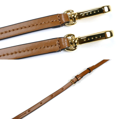 MARNI マルニ ミュゼオ ソフト バイカラー 2Way ハンドバッグ グレー×ホワイト・ブラウン SHMP0039Q0 P5070 レディース【中古】【美品】