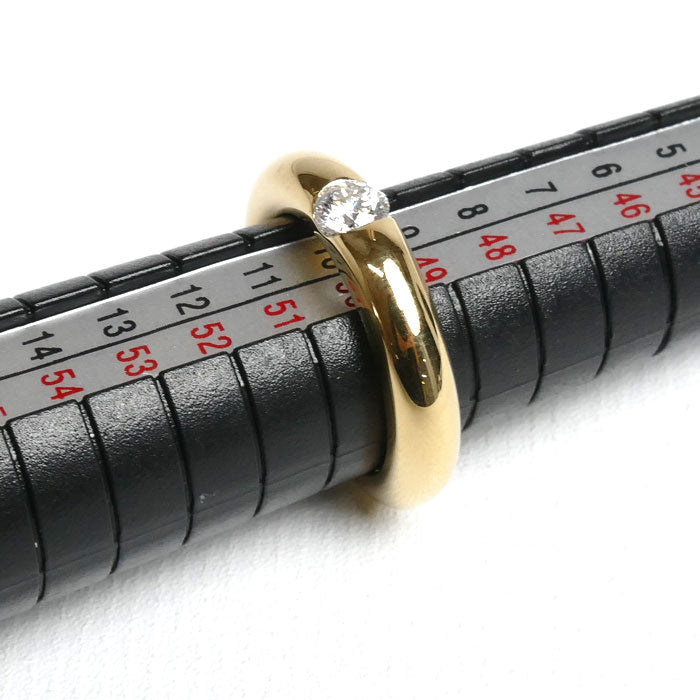 CARTIER カルティエ K18YG イエローゴールド エリプス リング・指輪 ダイヤモンド0.25ct 10号 50 9.3g レディース【中古】【美品】