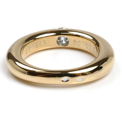 CARTIER カルティエ K18YG イエローゴールド エリプス リング・指輪 ダイヤモンド0.25ct 10号 50 9.3g レディース【中古】【美品】