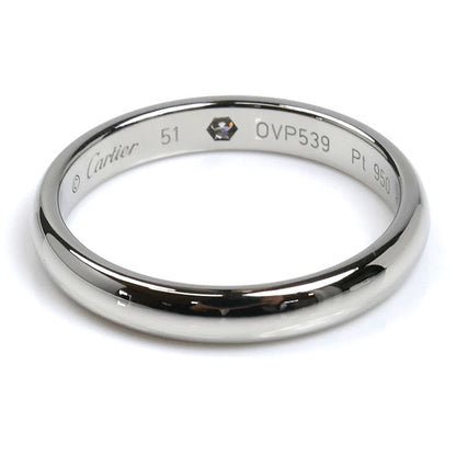 CARTIER カルティエ Pt950プラチナ Cドゥ カルティエ 1Pダイヤ リング・指輪 B4232251 ダイヤモンド 11号 51 4.2g レディース【中古】【美品】