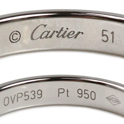 CARTIER カルティエ Pt950プラチナ Cドゥ カルティエ 1Pダイヤ リング・指輪 B4232251 ダイヤモンド 11号 51 4.2g レディース【中古】【美品】