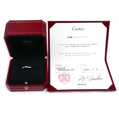CARTIER カルティエ Pt950プラチナ Cドゥ カルティエ 1Pダイヤ リング・指輪 B4232251 ダイヤモンド 11号 51 4.2g レディース【中古】【美品】
