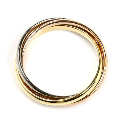 CARTIER カルティエ K18YG/PG/WG トリニティ スモール リング・指輪 B4235156 16号 56 6.5g レディース【中古】【美品】