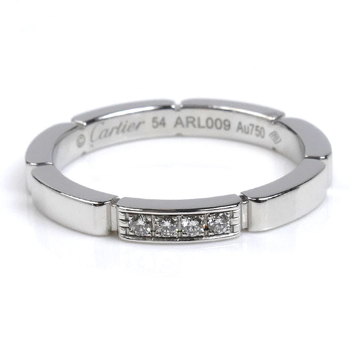 CARTIER カルティエ K18WG ホワイトゴールド マイヨンパンテール 4Pダイヤ リング・指輪 B4080454 ダイヤモンド 14号 54 4.3g レディース【中古】【美品】