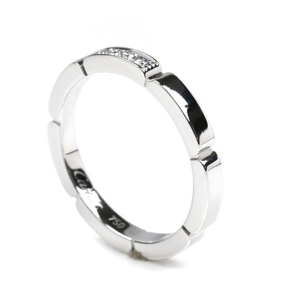 CARTIER カルティエ K18WG ホワイトゴールド マイヨンパンテール 4Pダイヤ リング・指輪 B4080455 ダイヤモンド 14.5号 55 4.4g レディース【中古】【美品】