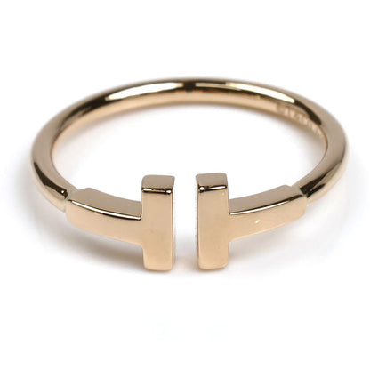 TIFFANY&Co. ティファニー K18PG ピンクゴールド Tワイヤー リング・指輪 60147380 16号 3.0g レディース【中古】【美品】