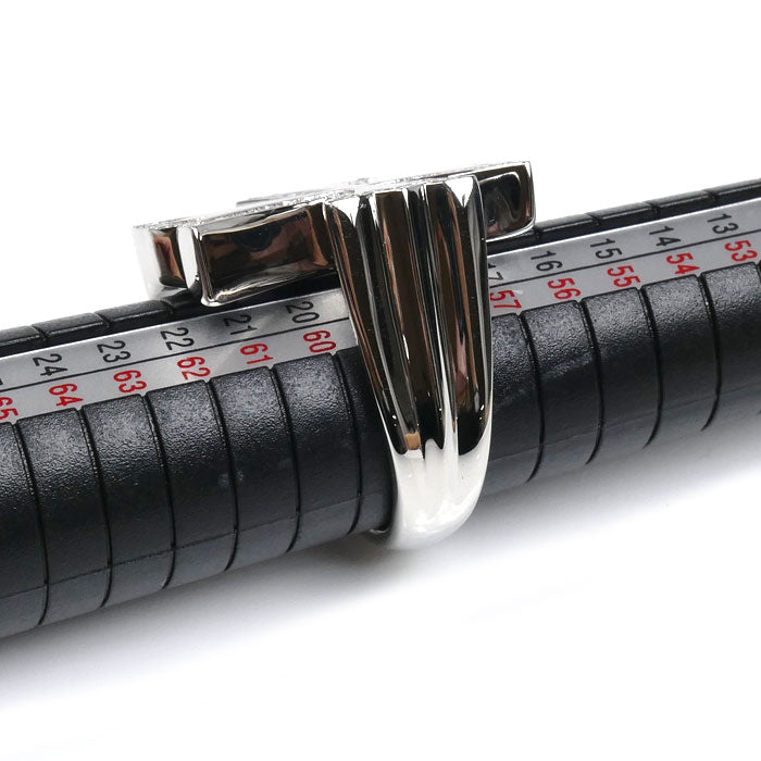 Pt950プラチナ クロス ダイヤ リング・指輪 ダイヤモンド0.66ct 18.5号 28.9g レディース【中古】【美品】