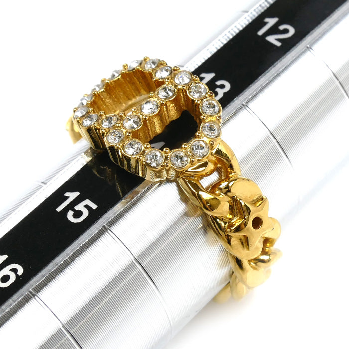 Dior ディオール GP ラインストーン クレール ディー リュヌ リング・指輪 14号 レディース【中古】