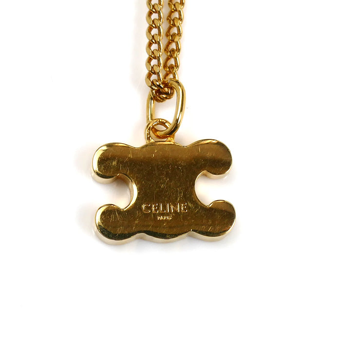 CELINE セリーヌ ラインストーン GP トリオンフ ネックレス 460GB6BZI.35OR 38/40/42cm レディース【中古】