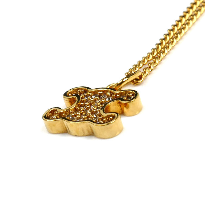 CELINE セリーヌ ラインストーン GP トリオンフ ネックレス 460GB6BZI.35OR 38/40/42cm レディース【中古】