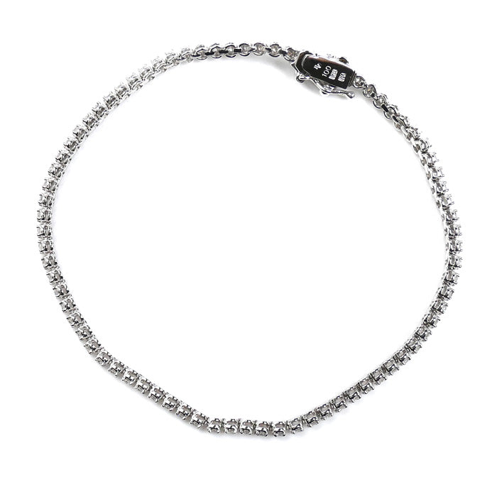 Ponte Vecchio ポンテヴェキオ K18WG ホワイトゴールド ブレスレット ダイヤモンド1.00ct 5.8g 17.5cm レディース【中古】【美品】