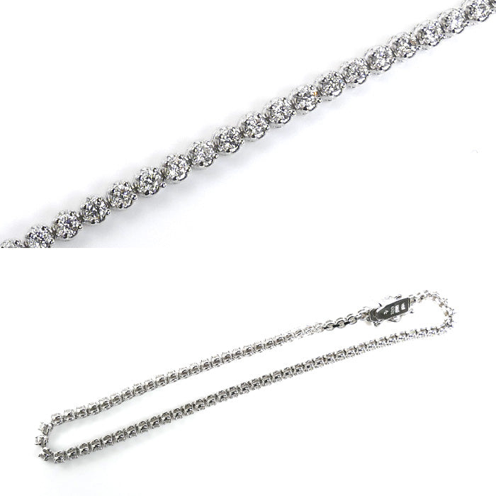Ponte Vecchio ポンテヴェキオ K18WG ホワイトゴールド ブレスレット ダイヤモンド1.00ct 5.8g 17.5cm レディース【中古】【美品】