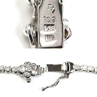 Ponte Vecchio ポンテヴェキオ K18WG ホワイトゴールド ブレスレット ダイヤモンド1.00ct 5.8g 17.5cm レディース【中古】【美品】