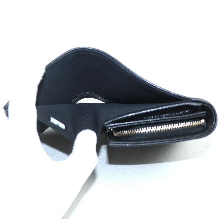 CHANEL シャネル スモールフラップウォレット ココマーク 二つ折り財布 ブラック AP4709 レディース【中古】【美品】