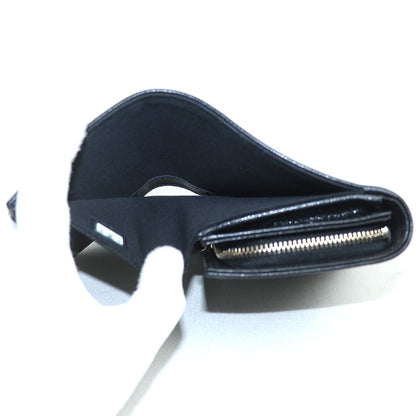 CHANEL シャネル スモールフラップウォレット ココマーク 二つ折り財布 ブラック AP4709 レディース【中古】【美品】