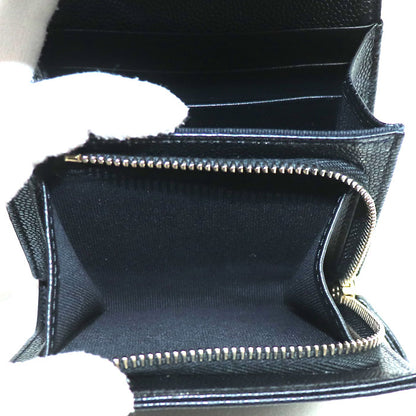 CHANEL シャネル スモールフラップウォレット ココマーク 二つ折り財布 ブラック AP4709 レディース【中古】【美品】