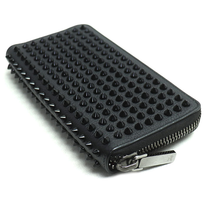 Christian Louboutin クリスチャンルブタン パエトーネ 長財布 ラウンドファスナー ブラック×レッド 1165044CM53 ユニセックス【中古】