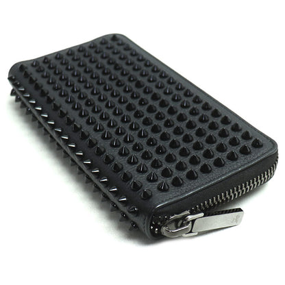 Christian Louboutin クリスチャンルブタン パエトーネ 長財布 ラウンドファスナー ブラック×レッド 1165044CM53 ユニセックス【中古】