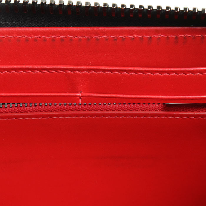 Christian Louboutin クリスチャンルブタン パエトーネ 長財布 ラウンドファスナー ブラック×レッド 1165044CM53 ユニセックス【中古】