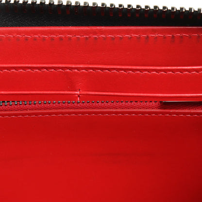 Christian Louboutin クリスチャンルブタン パエトーネ 長財布 ラウンドファスナー ブラック×レッド 1165044CM53 ユニセックス【中古】