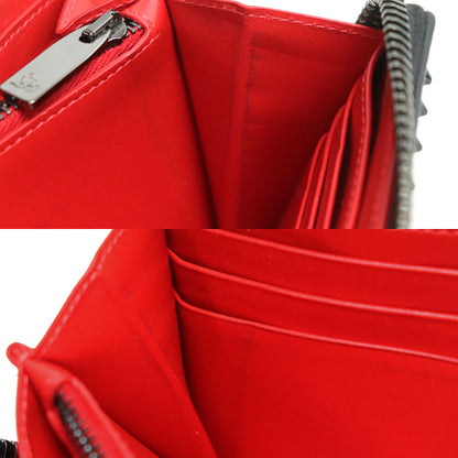 Christian Louboutin クリスチャンルブタン パエトーネ 長財布 ラウンドファスナー ブラック×レッド 1165044CM53 ユニセックス【中古】