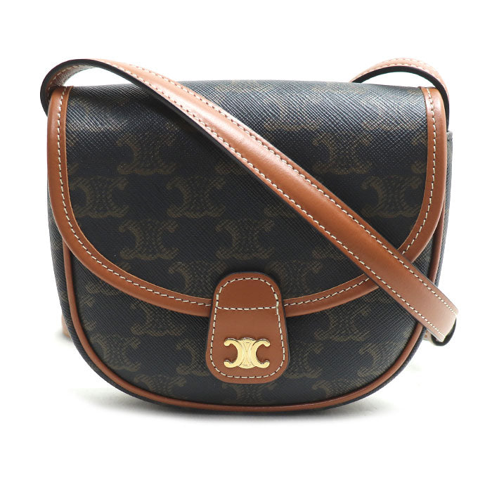 CELINE セリーヌ ミニ ブザス ショルダーバッグ タン 196702BZJ.04LU レディース【中古】【美品】