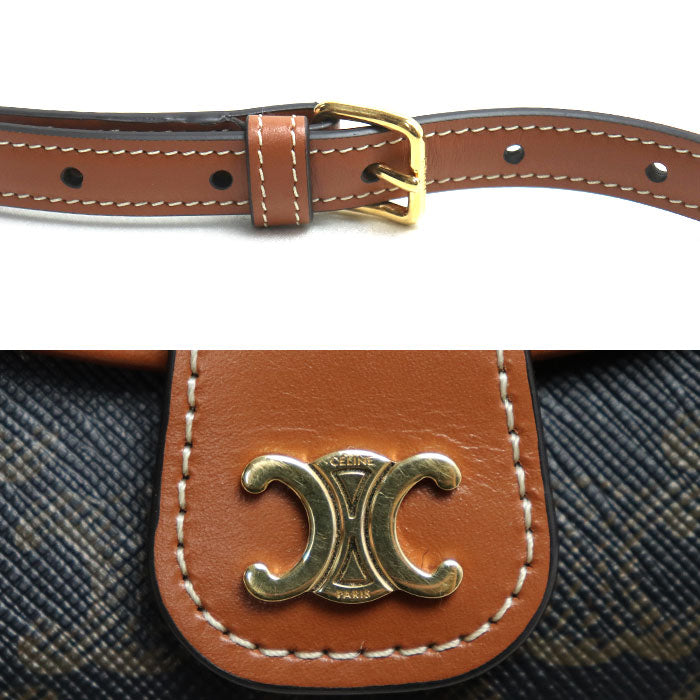 CELINE セリーヌ ミニ ブザス ショルダーバッグ タン 196702BZJ.04LU レディース【中古】【美品】