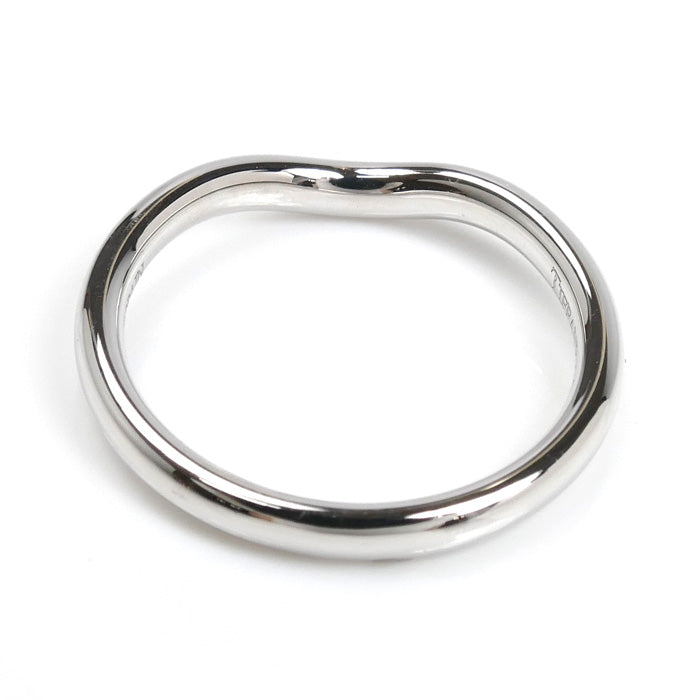 TIFFANY&Co. ティファニー K18WG ホワイトゴールド カーブドバンド 3Pダイヤ リング・指輪 ダイヤモンド 9号 3.1g レディース【中古】