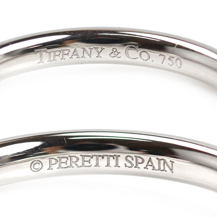 TIFFANY&Co. ティファニー K18WG ホワイトゴールド カーブドバンド 3Pダイヤ リング・指輪 ダイヤモンド 9号 3.1g レディース【中古】