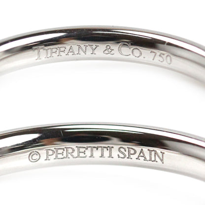 TIFFANY&Co. ティファニー K18WG ホワイトゴールド カーブドバンド 3Pダイヤ リング・指輪 ダイヤモンド 9号 3.1g レディース【中古】