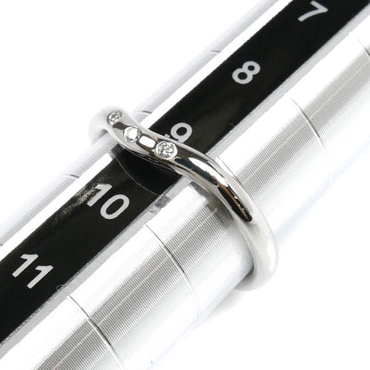 TIFFANY&Co. ティファニー K18WG ホワイトゴールド カーブドバンド 3Pダイヤ リング・指輪 ダイヤモンド 9号 3.1g レディース【中古】