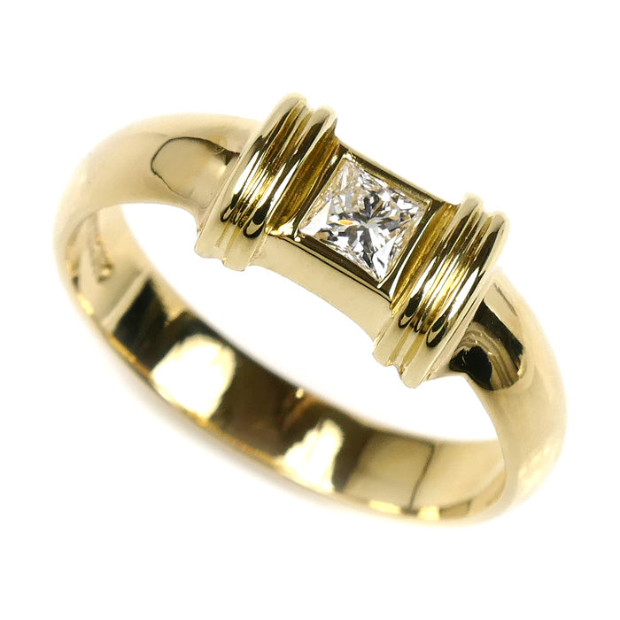 TIFFANY&Co. ティファニー K18YG イエローゴールド スタッキング ダイヤモンド リング・指輪 9.5号 4.1g レディース【中古】【美品】