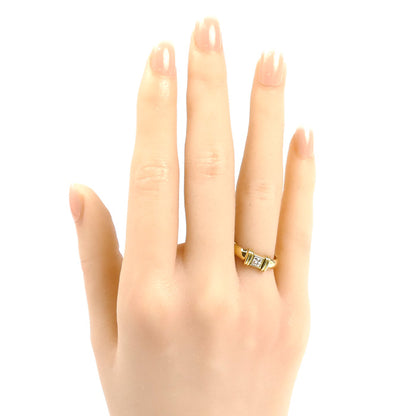 TIFFANY&Co. ティファニー K18YG イエローゴールド スタッキング ダイヤモンド リング・指輪 9.5号 4.1g レディース【中古】【美品】