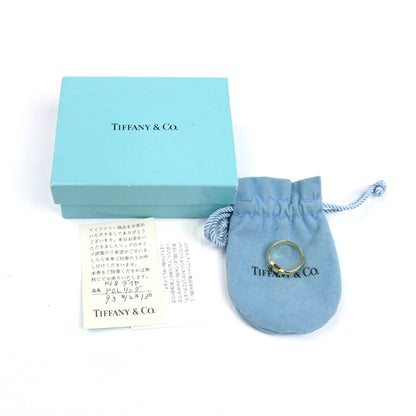 TIFFANY&Co. ティファニー K18YG イエローゴールド スタッキング ダイヤモンド リング・指輪 9.5号 4.1g レディース【中古】【美品】