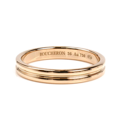 Boucheron ブシュロン K18PG ピンクゴールド ゴドロン リング・指輪 JAL00009 15.5号 56 3.7g レディース【中古】【美品】