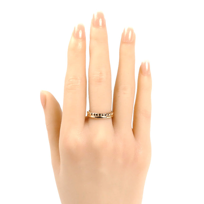 Boucheron ブシュロン K18PG ピンクゴールド キャトル ラディアント ハーフ リング・指輪 JAL00249 14号 54 4.1g レディース【中古】【美品】