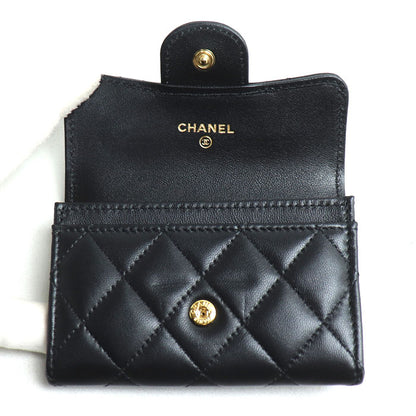 CHANEL シャネル マトラッセ ラムスキン クラシック カードケース ブラック AP0214 Y01295 C3906 レディース【中古】