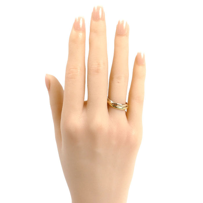 CARTIER カルティエ K18YG/PG/WG トリニティ les must de Cartier リング・指輪 13号 53 3.7g レディース【中古】【美品】