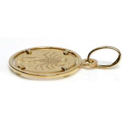 UNOAERRE ウノアエレ K18YG イエローゴールド さそり ペンダントトップ 3.8g 星座コイン ユニセックス【中古】【美品】