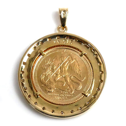 K18YG イエローゴールド FINE GOLD エンジェルコイン 1/20OZ ダイヤ ペンダントトップ ダイヤモンド0.15ct 5.2g 1990 ユニセックス【中古】