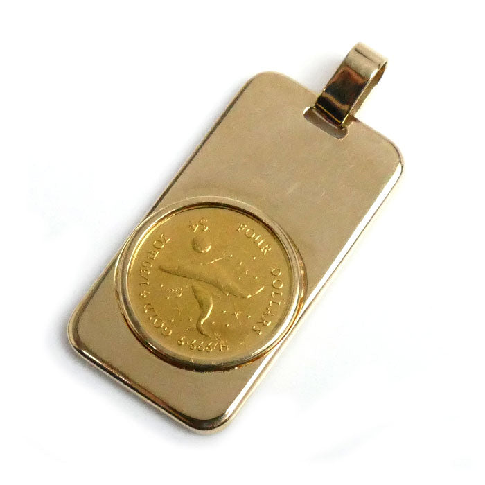 999.9/K18(枠) コイン 1/30OZ ペンダントトップ 2.3g 2001 ユニセックス【中古】