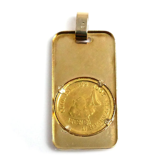 999.9/K18(枠) コイン 1/30OZ ペンダントトップ 2.3g 2001 ユニセックス【中古】