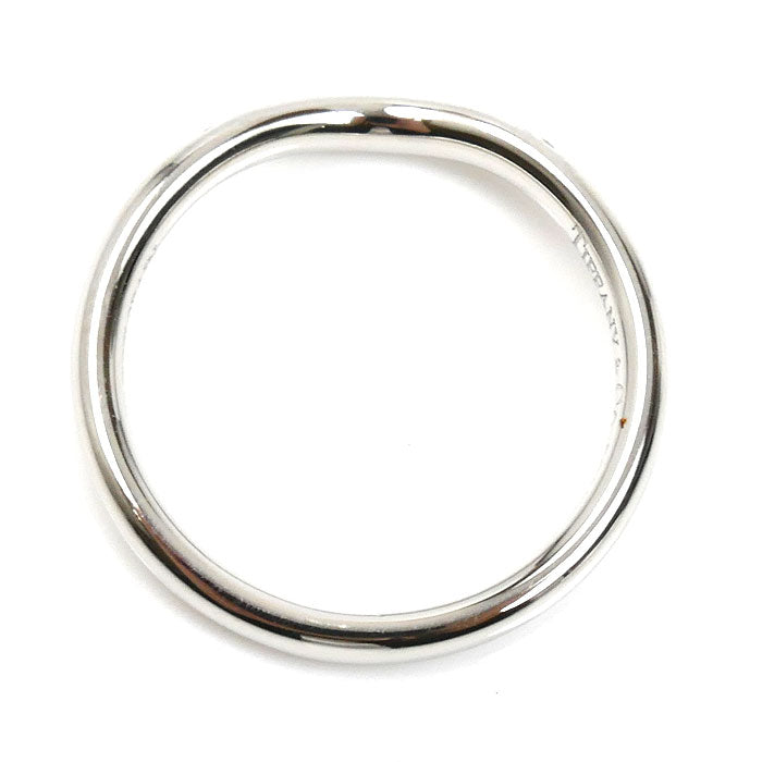 TIFFANY&Co. ティファニー Pt950プラチナ カーブド ダイヤ リング・指輪 60016939 ダイヤモンド 9号 3.4g レディース【中古】【美品】