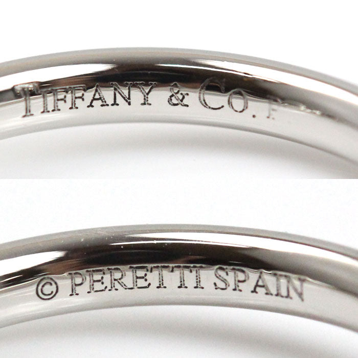 TIFFANY&Co. ティファニー Pt950プラチナ カーブド ダイヤ リング・指輪 60016939 ダイヤモンド 9号 3.4g レディース【中古】【美品】