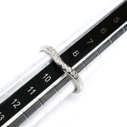 TIFFANY&Co. ティファニー Pt950プラチナ カーブド ダイヤ リング・指輪 60016939 ダイヤモンド 9号 3.4g レディース【中古】【美品】