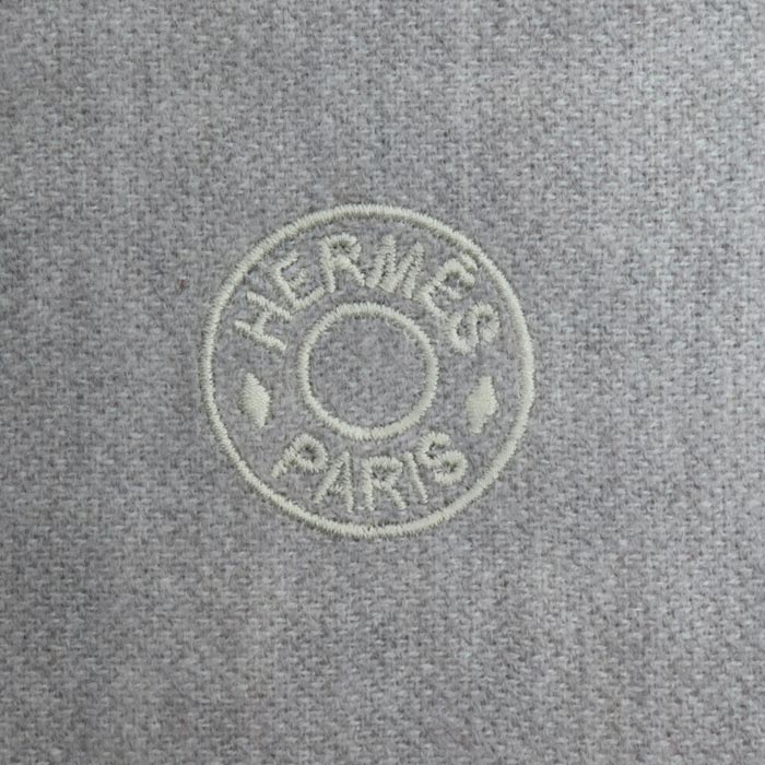 HERMES エルメス サマーブロック マフラー ベージュ ライトグレー ユニセックス【未使用】【買取品】