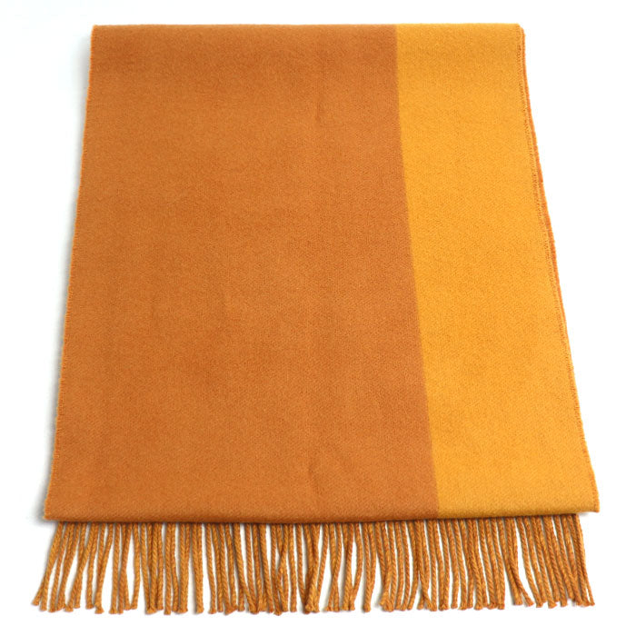 HERMES エルメス マフラー オレンジ イエロー ユニセックス【中古】