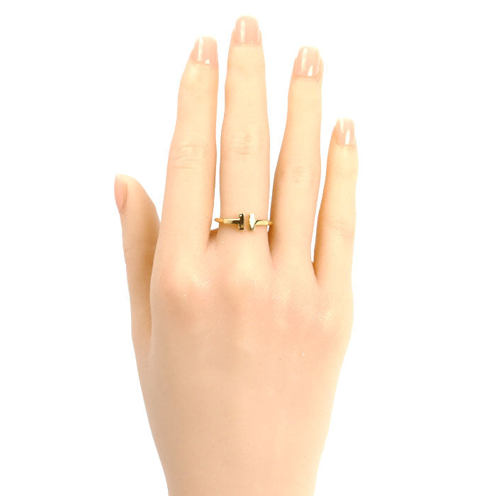 TIFFANY&Co. ティファニー K18YG イエローゴールド Tワイヤー リング・指輪 12号 2.8g レディース【中古】【美品】