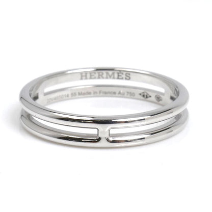 HERMES エルメス K18WG ホワイトゴールド アリアンヌ リング・指輪 H119834B 00055 15号 3.2g レディース【中古】【美品】