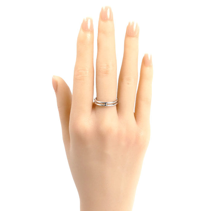 HERMES エルメス K18WG ホワイトゴールド アリアンヌ リング・指輪 H119834B 00055 15号 3.2g レディース【中古】【美品】